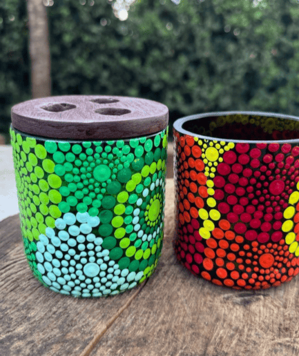Round Toothbrush + Toothpaste holder set