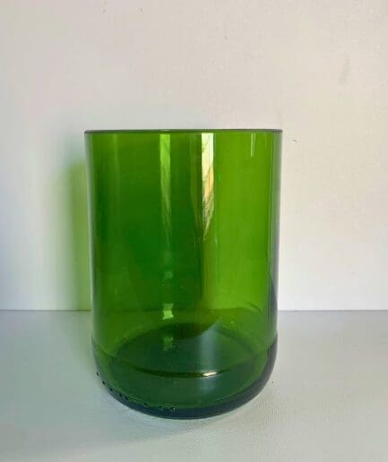 Short Plain Green Drinking Tumblers (12 in a set)
